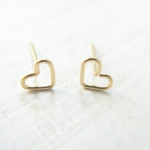 Gold Heart Earings